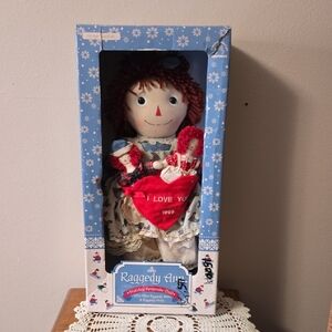Holiday Keepsake Raggedy Ann Doll - Red and White